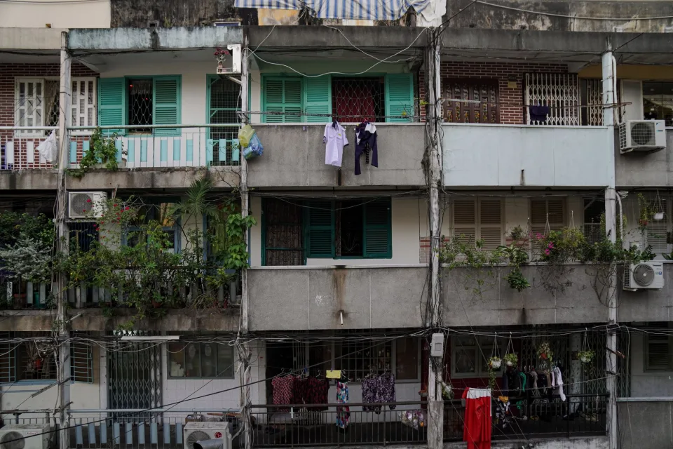 Phòng khách căn hộ đang bán
